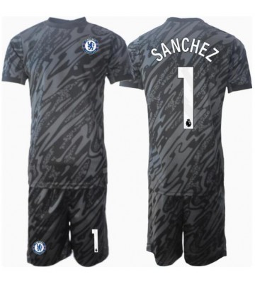 Chelsea Robert Sanchez #1 Brankář Venkovní dres komplet pro Děti 2024-25 Krátkým Rukávem (+ Krátké kalhoty)